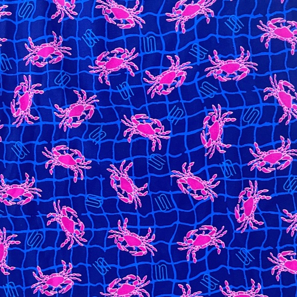 Southwind Apparel Blue and Pink Crab Cover Up Beach Dress Medium - Picture 12 of 16